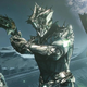 Destiny 2 Guardians wearing 30th Anniversary armor sets draw their guns on the moon.